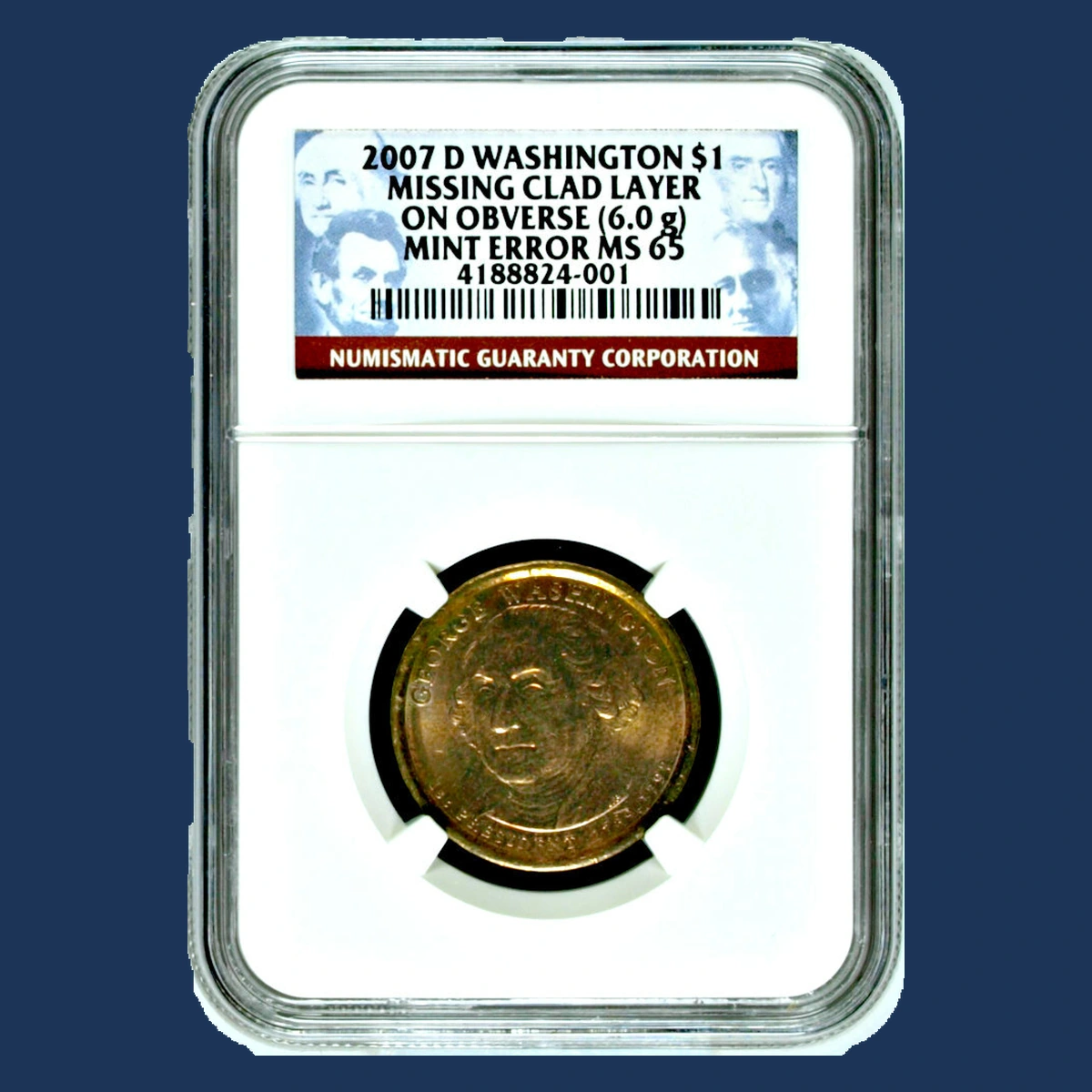 2007 Presidential Dollars: Missing Clad