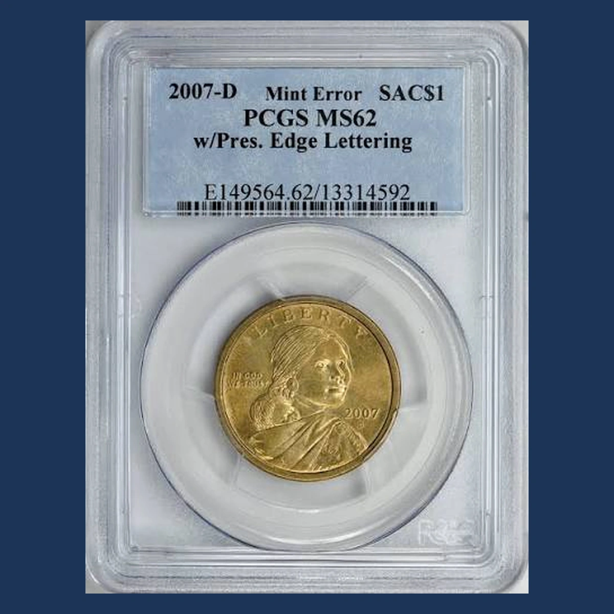2007 Sacagawea Dollar: Edge Letter Other