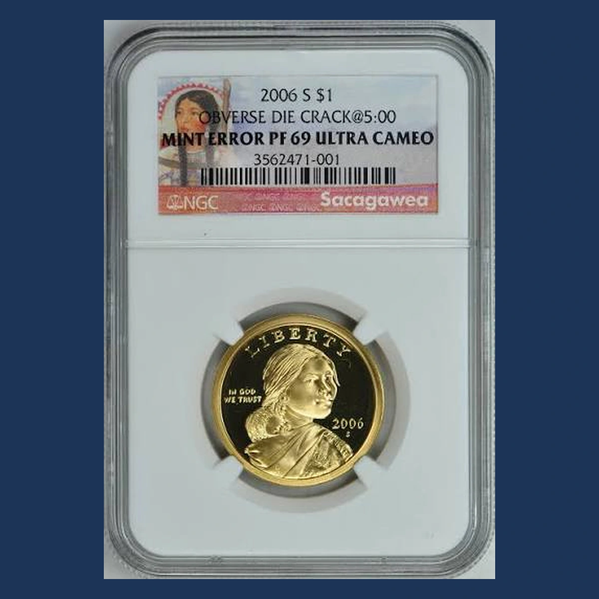 2006 Sacagawea Dollar: Die Crack / Die Chip