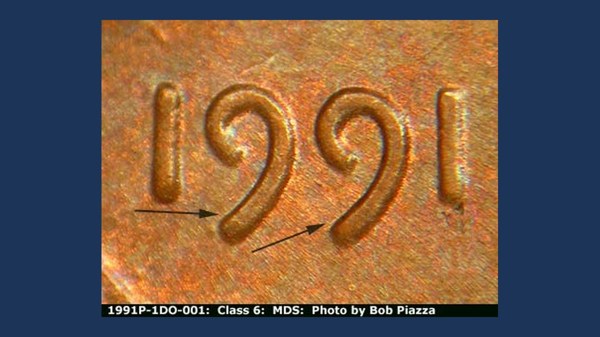 1991 Lincoln Penny: Doubled Die Obverse