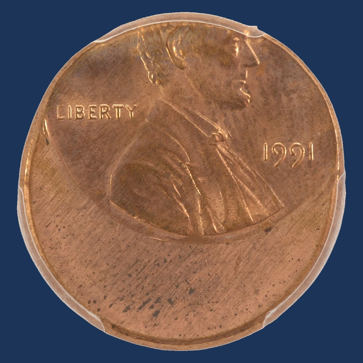 1991 Lincoln Penny: Off-Center Strike