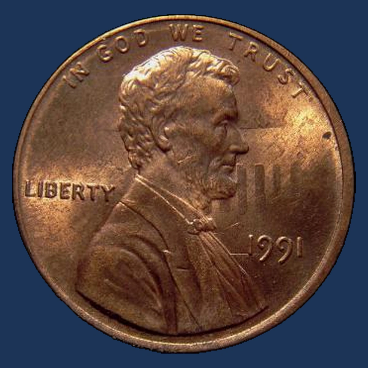 1991 Lincoln Penny: Clashed Dies