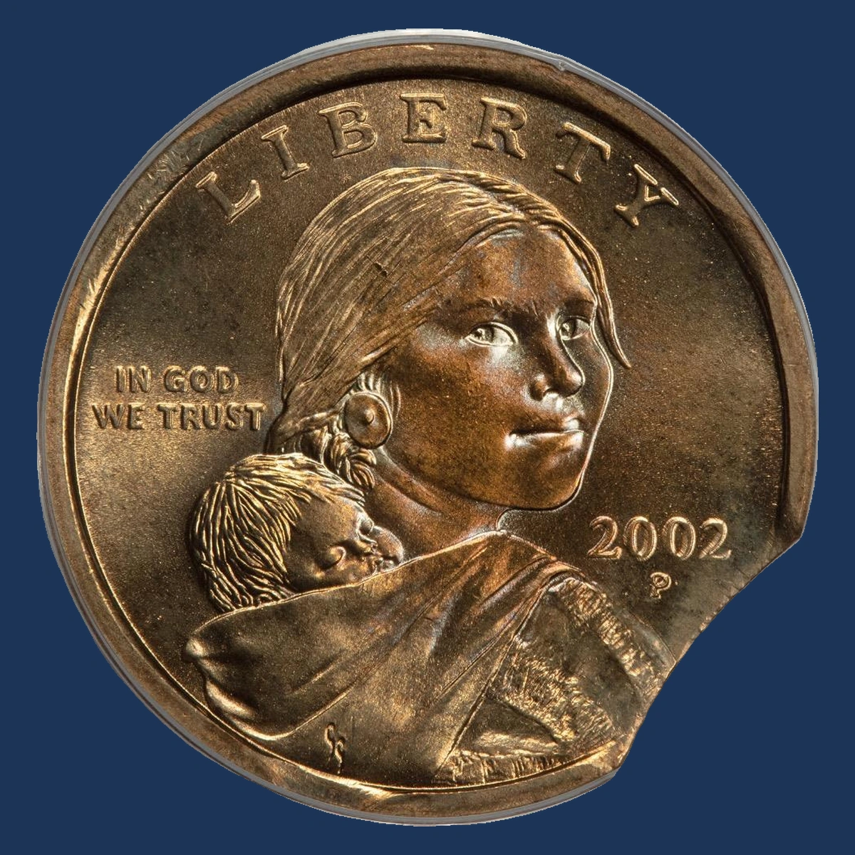 2002 Sacagawea Dollar: Clipped Planchet