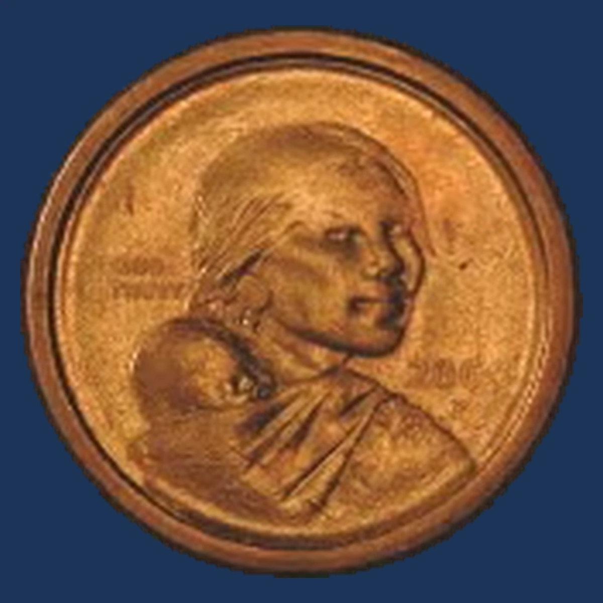 2000 Sacagawea Dollar: Struck Through