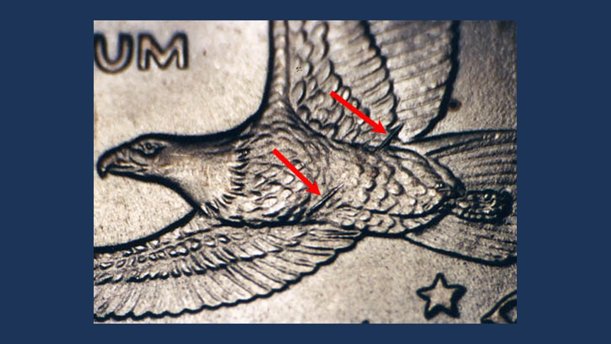 2000 Sacagawea Dollar: Wounded Eagle Die Gouge