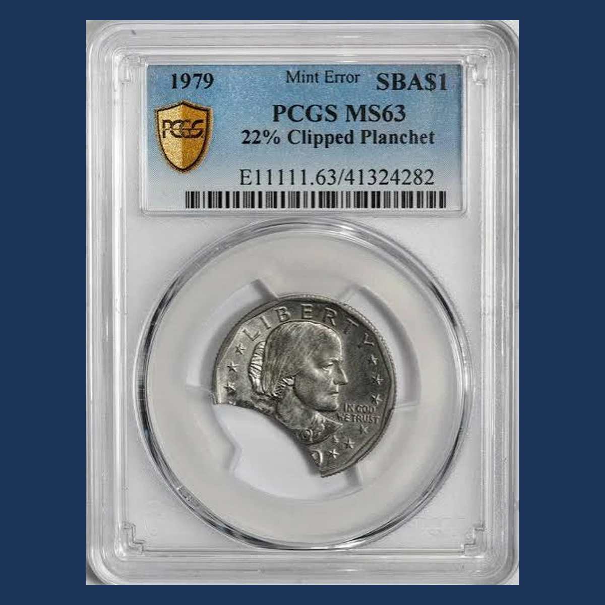 1979 Susan B. Anthony Dollar: Clipped Planchet