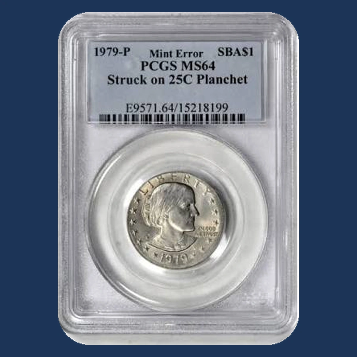 1979 Susan B. Anthony Dollar: Wrong Planchet / Off-Metal Strike