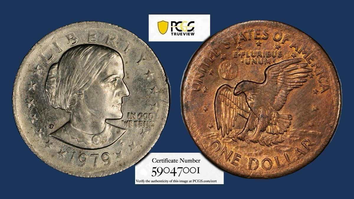 1979 Susan B. Anthony Dollar: missing reverse clad layer