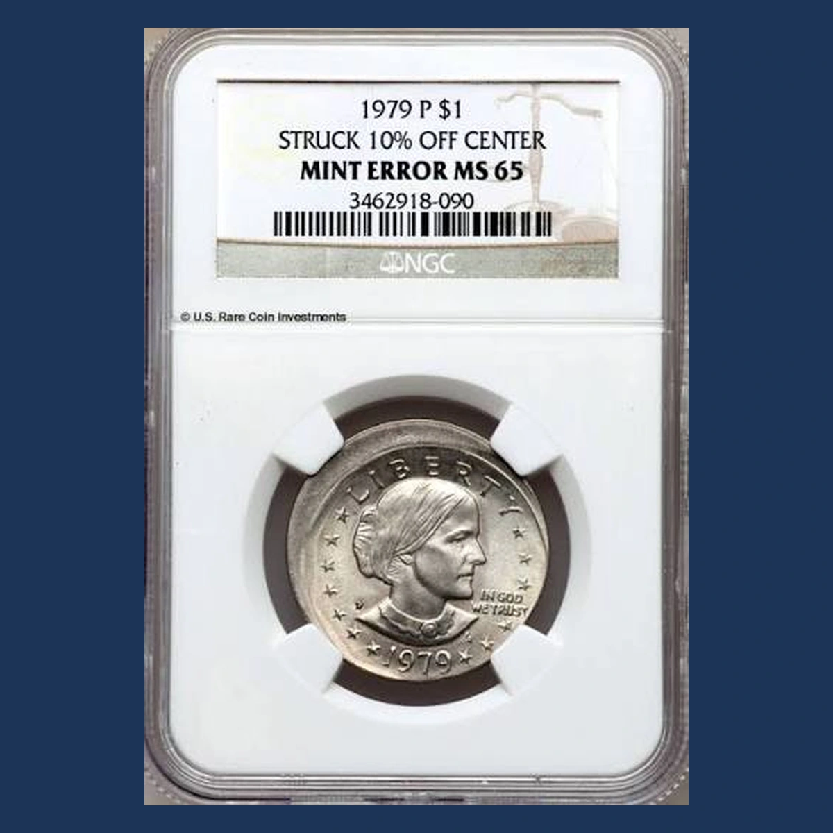 1979 Susan B. Anthony Dollar: Off-Center Strike