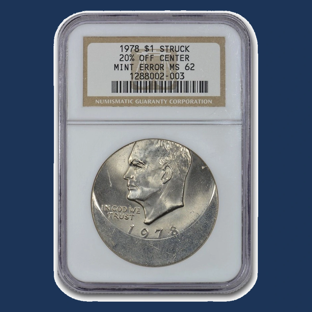 1978 Eisenhower Dollar: Off-Center Strike