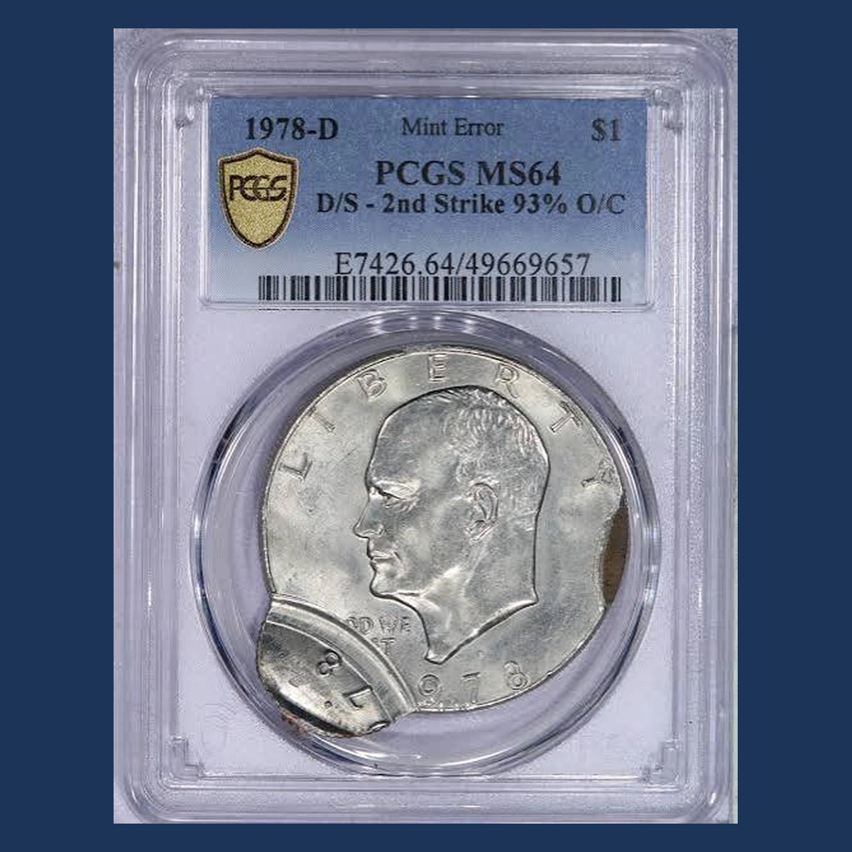 1978 Eisenhower Dollar: Double Strike, Second Strike Off Center