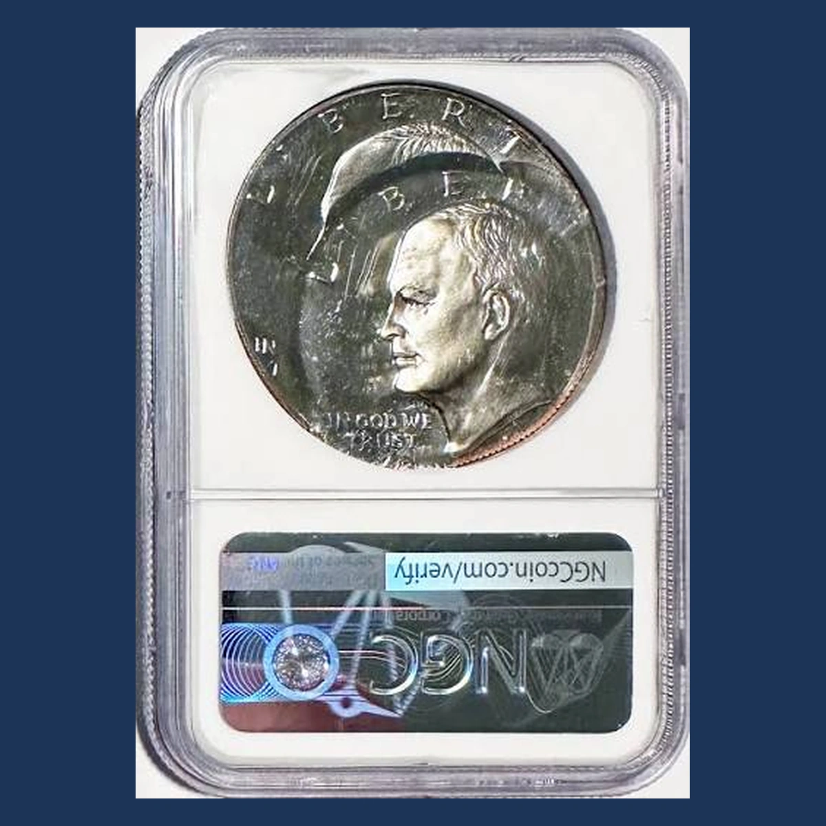 1976 Eisenhower Dollar: Off-Center Strike