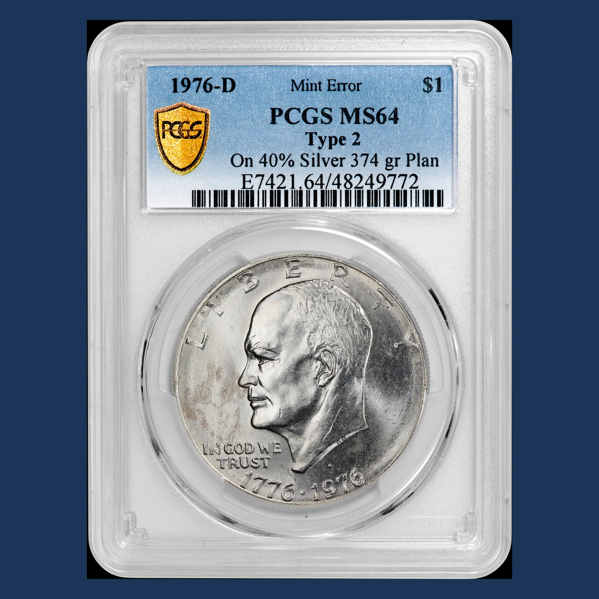 1976 Eisenhower Dollar: Denver Dollar on a Silver-Clad Planchet