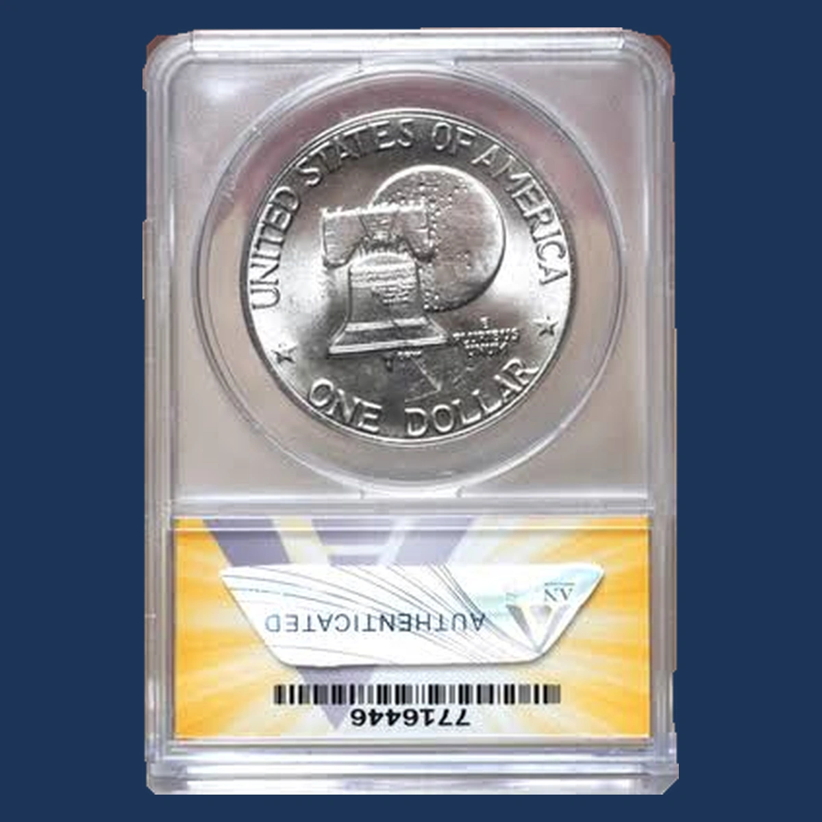 1976 Ike Dollar: strike through debris