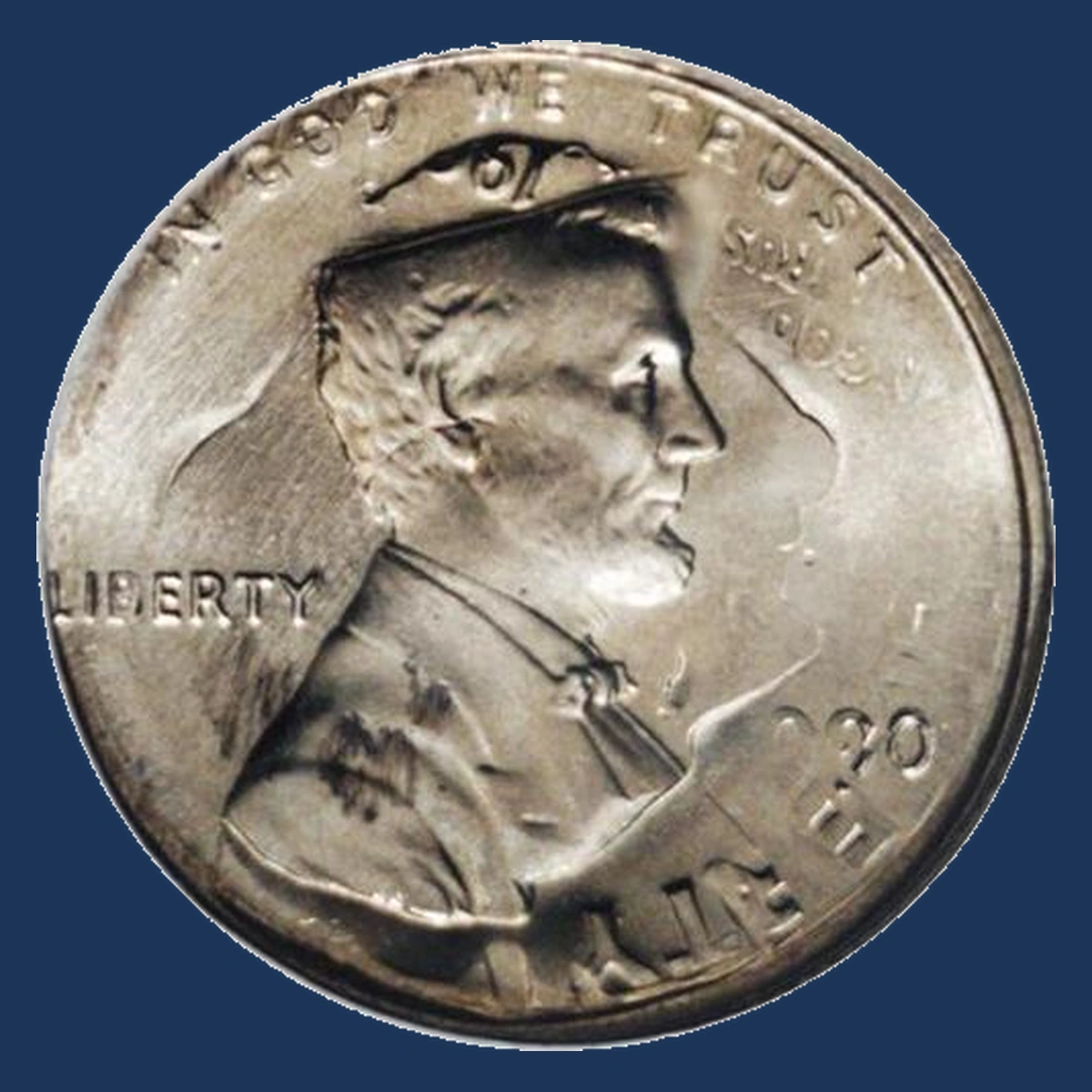 1990 Lincoln Cent (Modern): Overstrike / Double Denomination