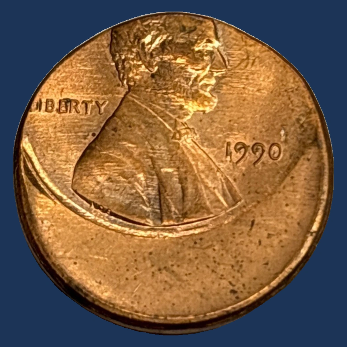 1990 Lincoln Penny: Off-Center Strike