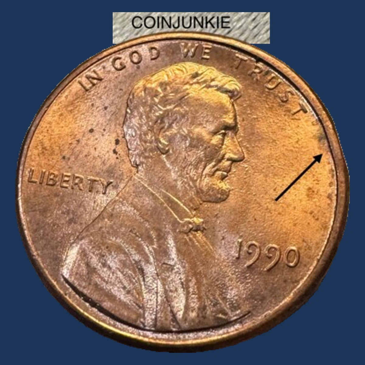1990 Lincoln Penny: BIE / Die Cracks and Chips
