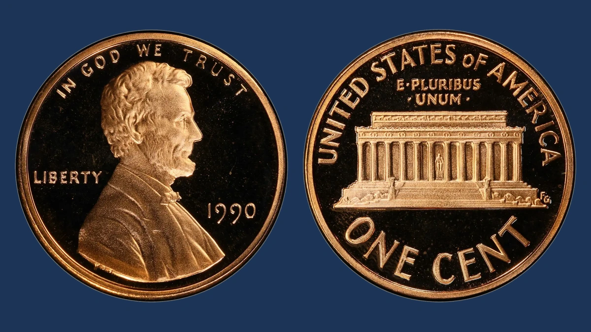 1990 Lincoln Penny: Missing S on a Proof