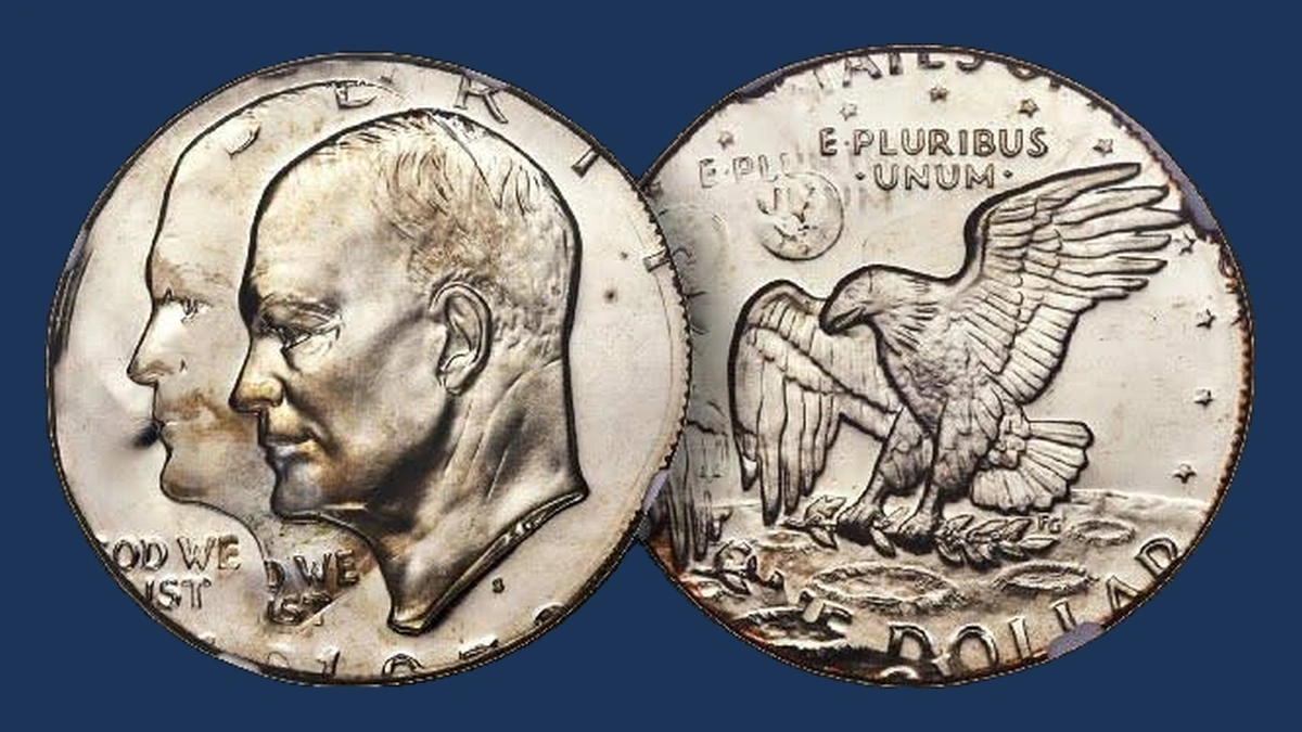 1973 Eisenhower Dollar: Struck on a Half Dollar Planchet