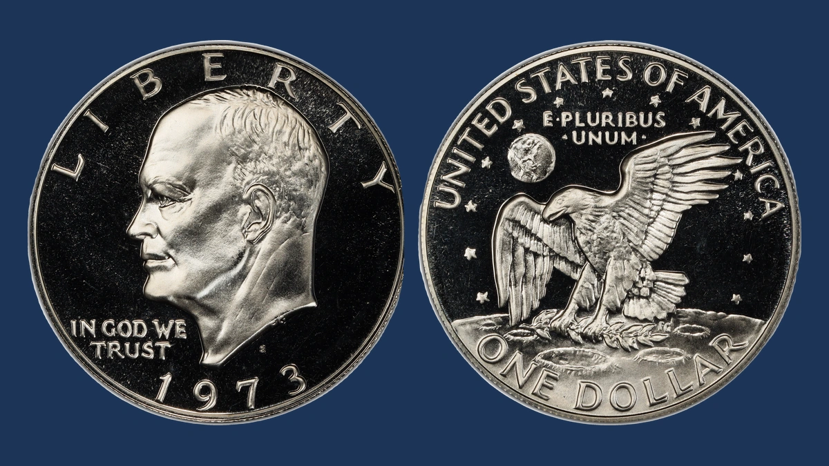 1973 Eisenhower Dollar: Doubled Die Obverse on a Silver Proof