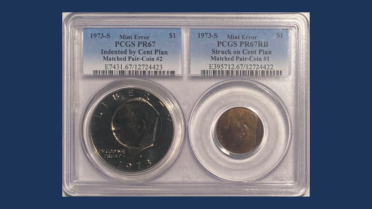 1973 Ike Dollar: Indent