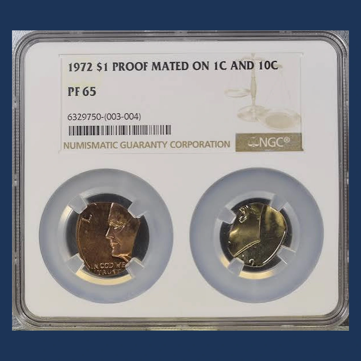 1972 Eisenhower Dollar: Proof Dollar Dies on Cent and Dime Planchets
