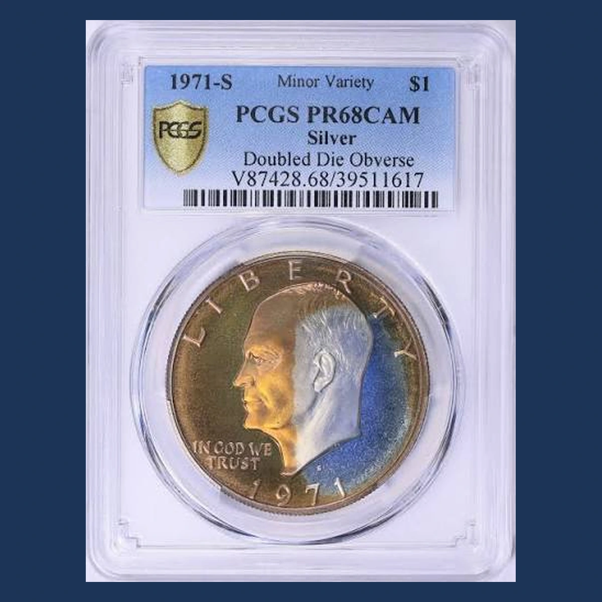 1971 Eisenhower Dollar: Doubled Die Obverse