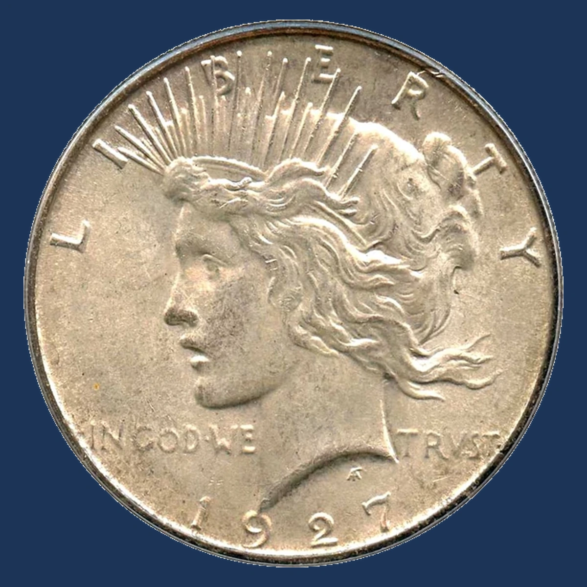 1927 Peace Silver Dollar: Doubled Die Reverse