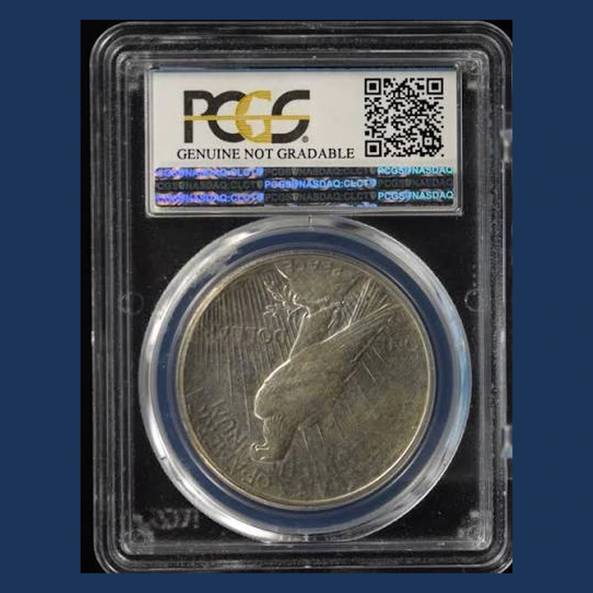 1926 Peace Dollar: die break