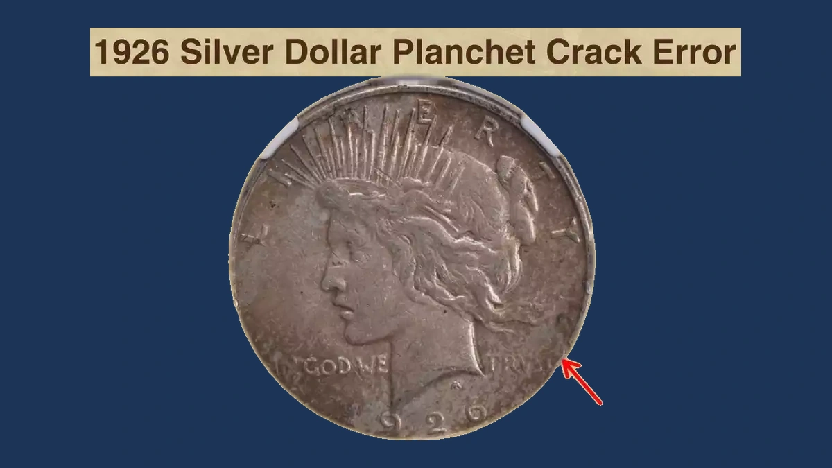 1926 Peace Dollar: Planchet Crack