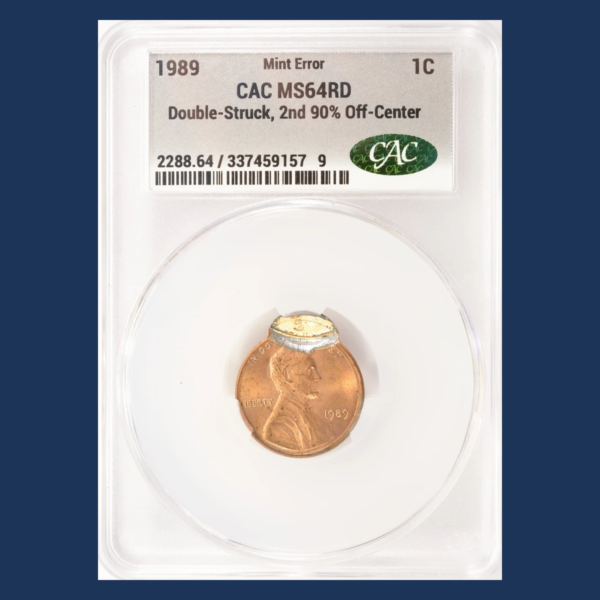1989 Lincoln Cent (Modern): Multiple Strike