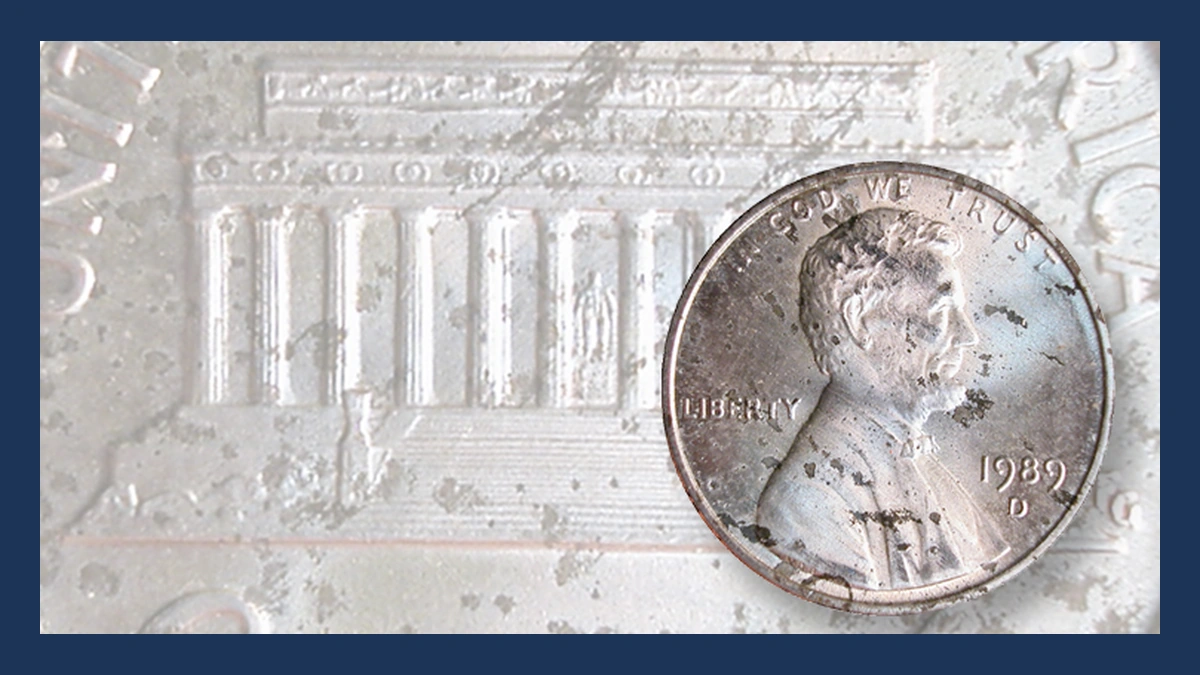 1989 Lincoln Cent (Modern): unplated zinc blank