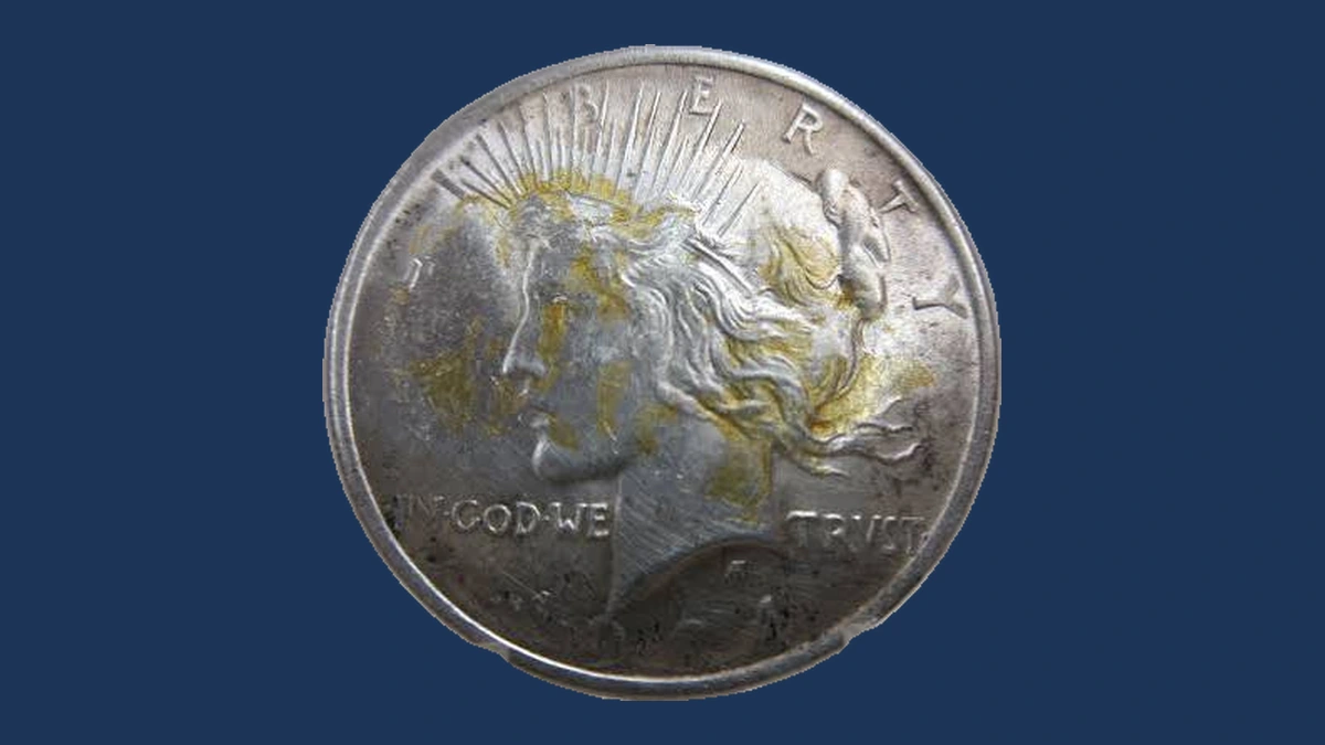 1924 Peace Dollar: Struck Through
