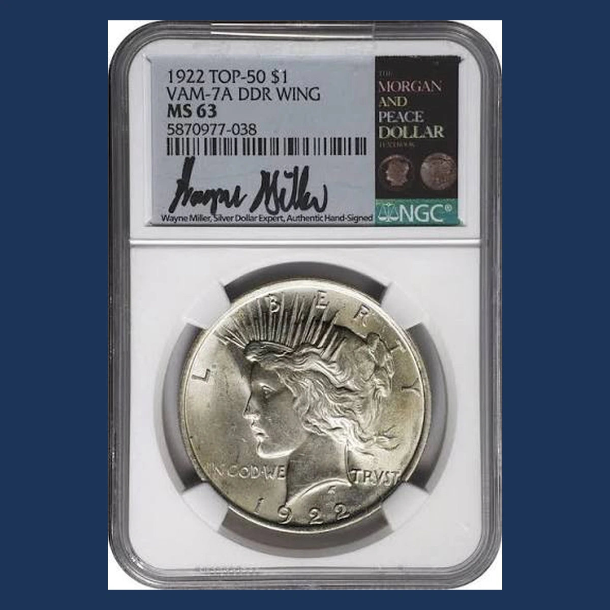 1922 Peace Dollar: Doubled Die Reverse