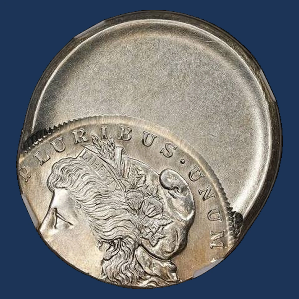 1921 Morgan Silver Dollar: Off-Center Strike