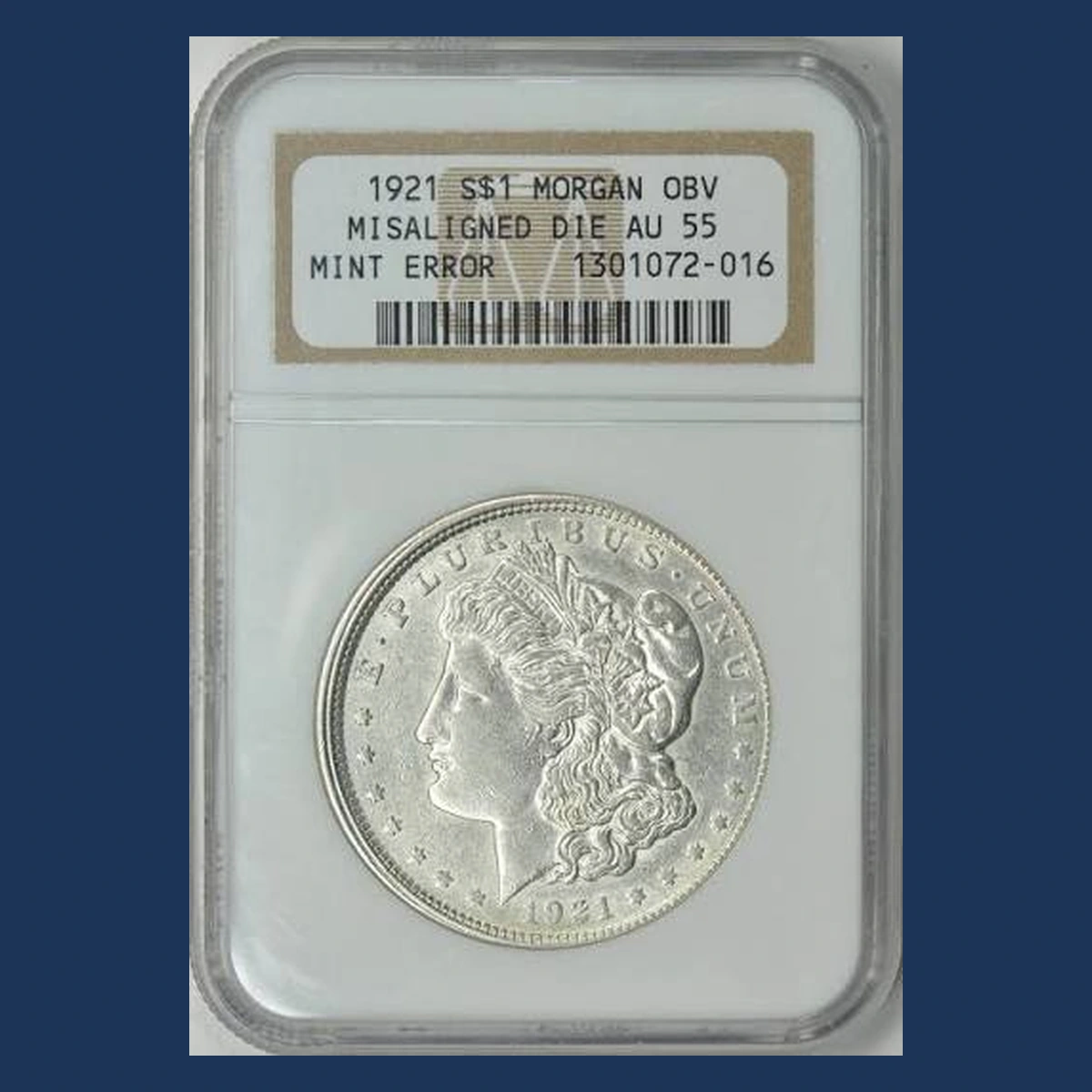 1921 Morgan Dollar: Misaligned Die