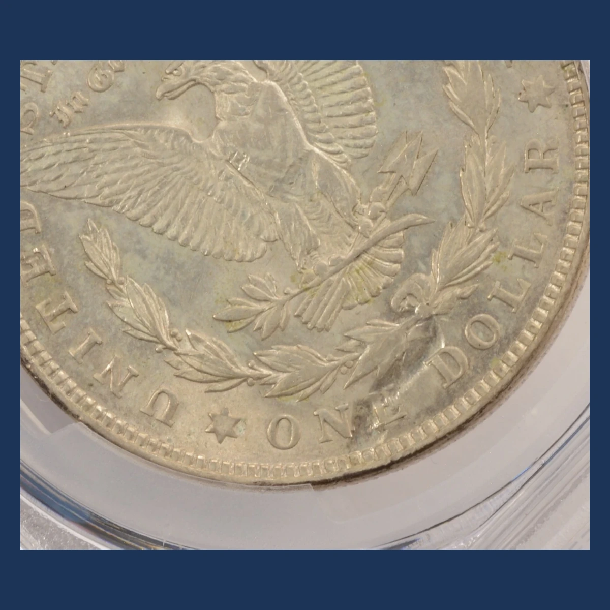 1921 Morgan Dollar: Struck Through