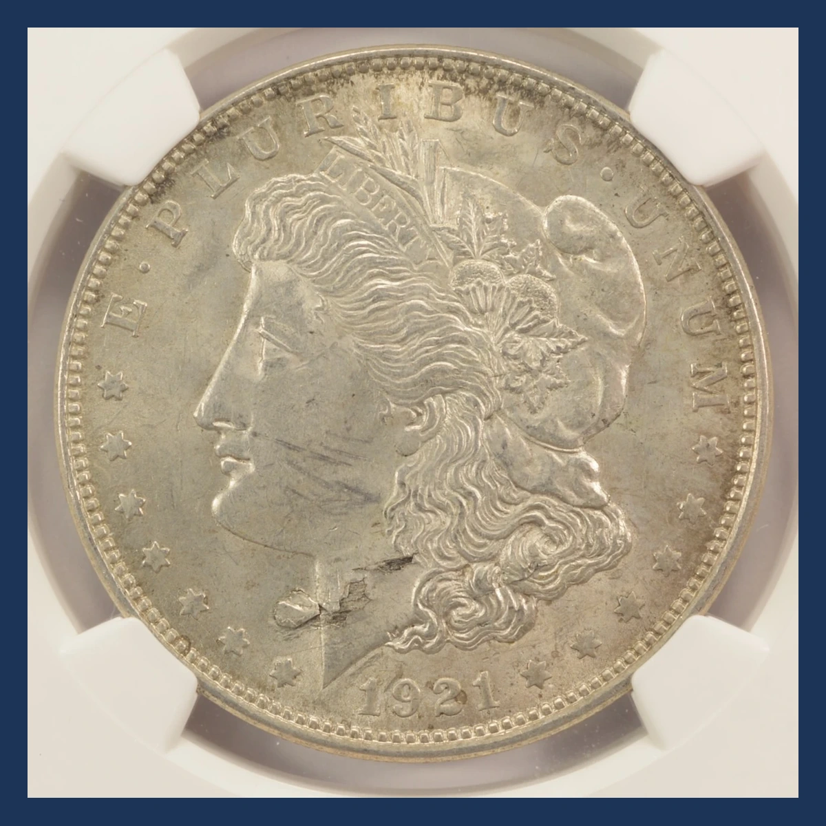 1921 Morgan Dollar: Lamination