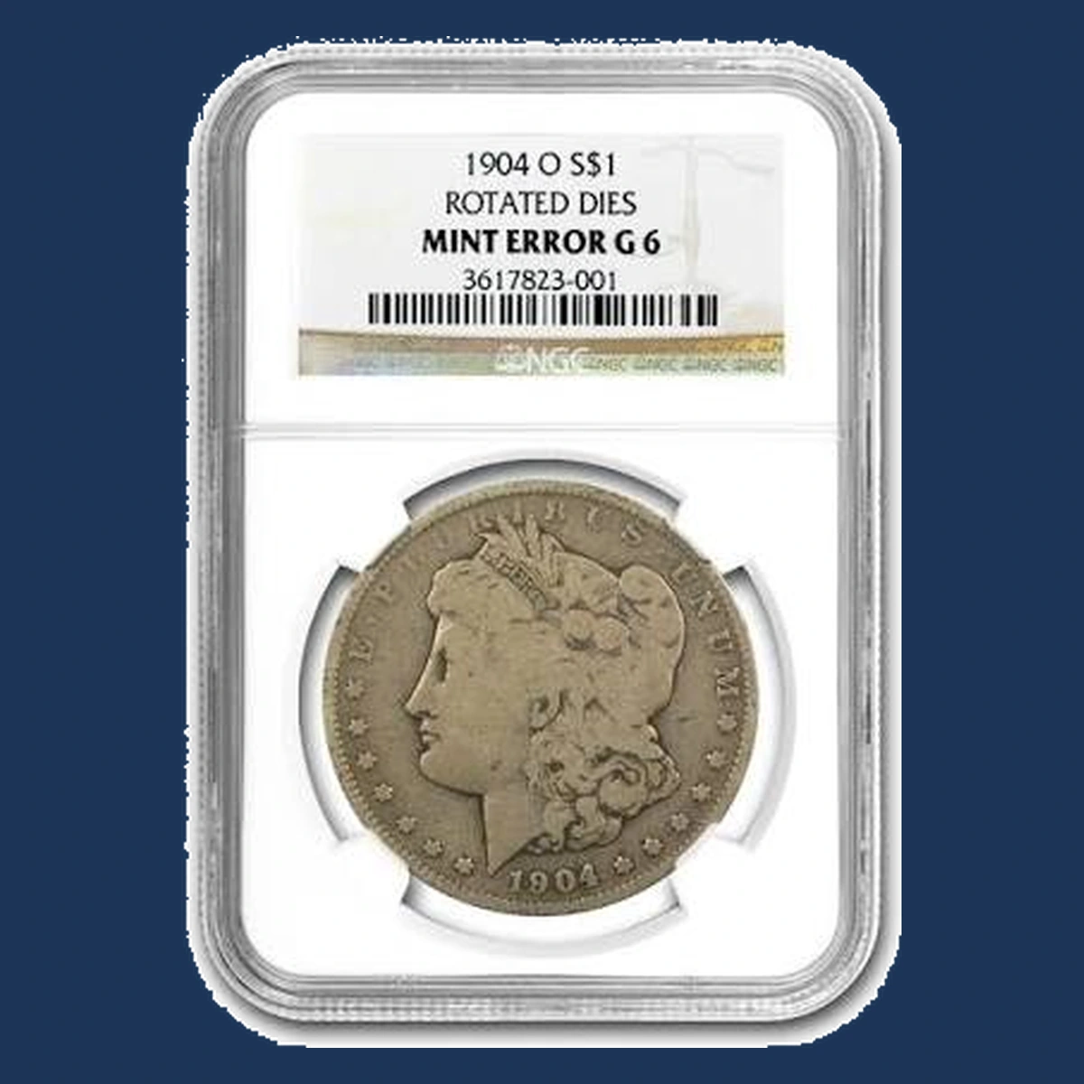 1904 Morgan Silver Dollar: Rotated Dies