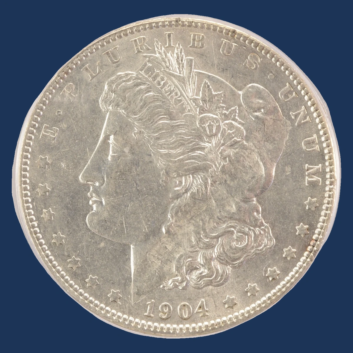 1904 Morgan Silver Dollar: Lamination / Split Planchet