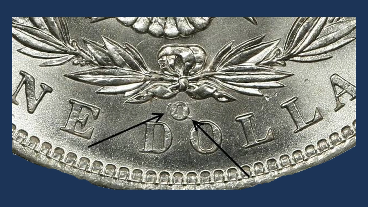 1900 Morgan Silver Dollar: Over-Mintmark