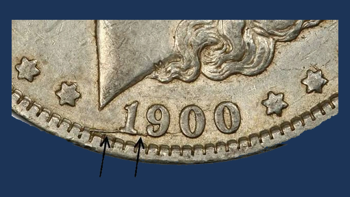 1900 Morgan Dollar: Die Break