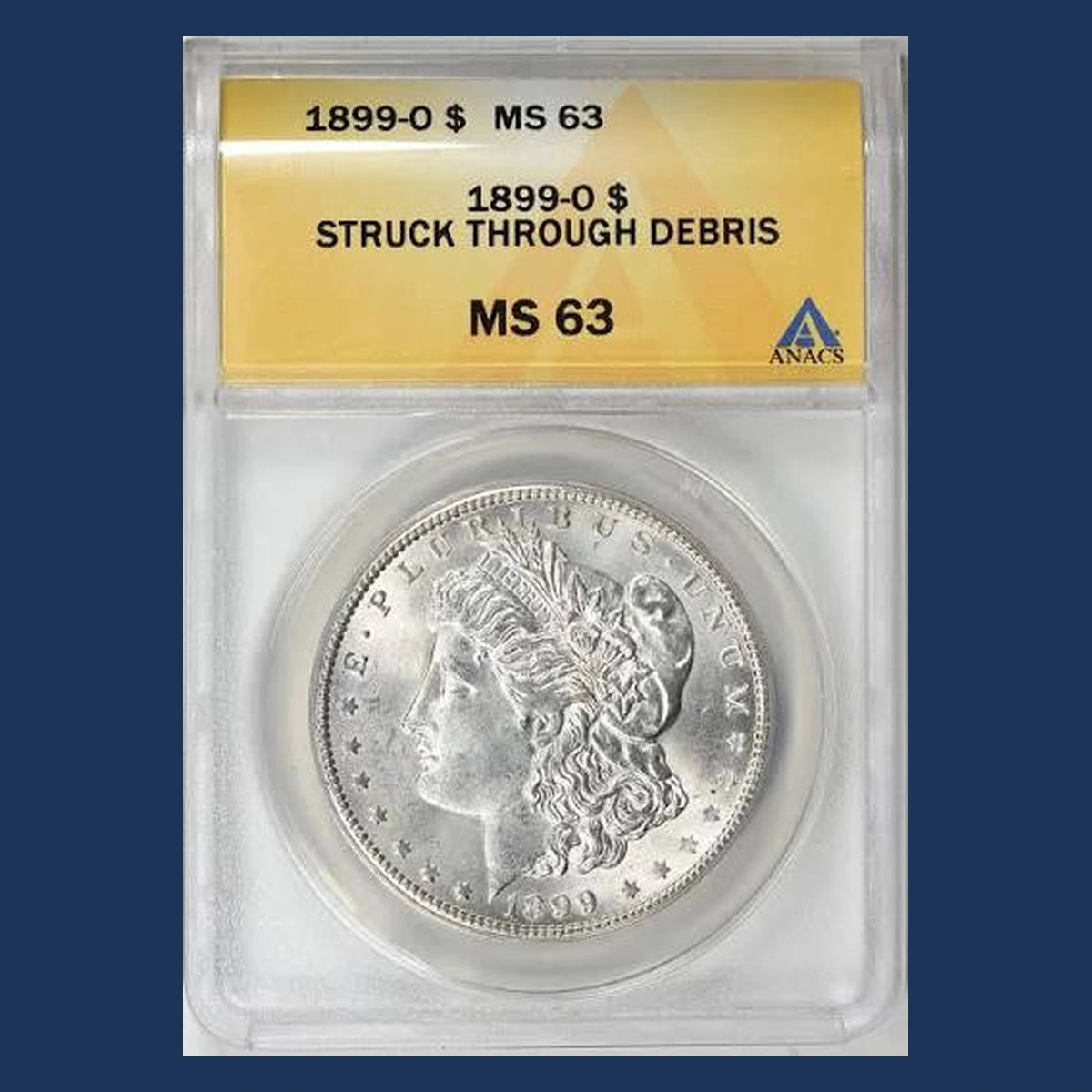 1899 Morgan Silver Dollar: Struck-Through Error