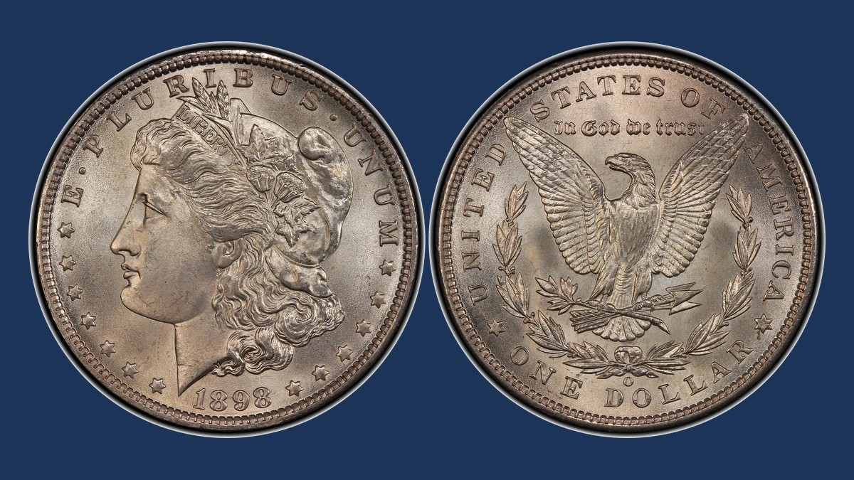 1898 Morgan Dollar: Repunched Date