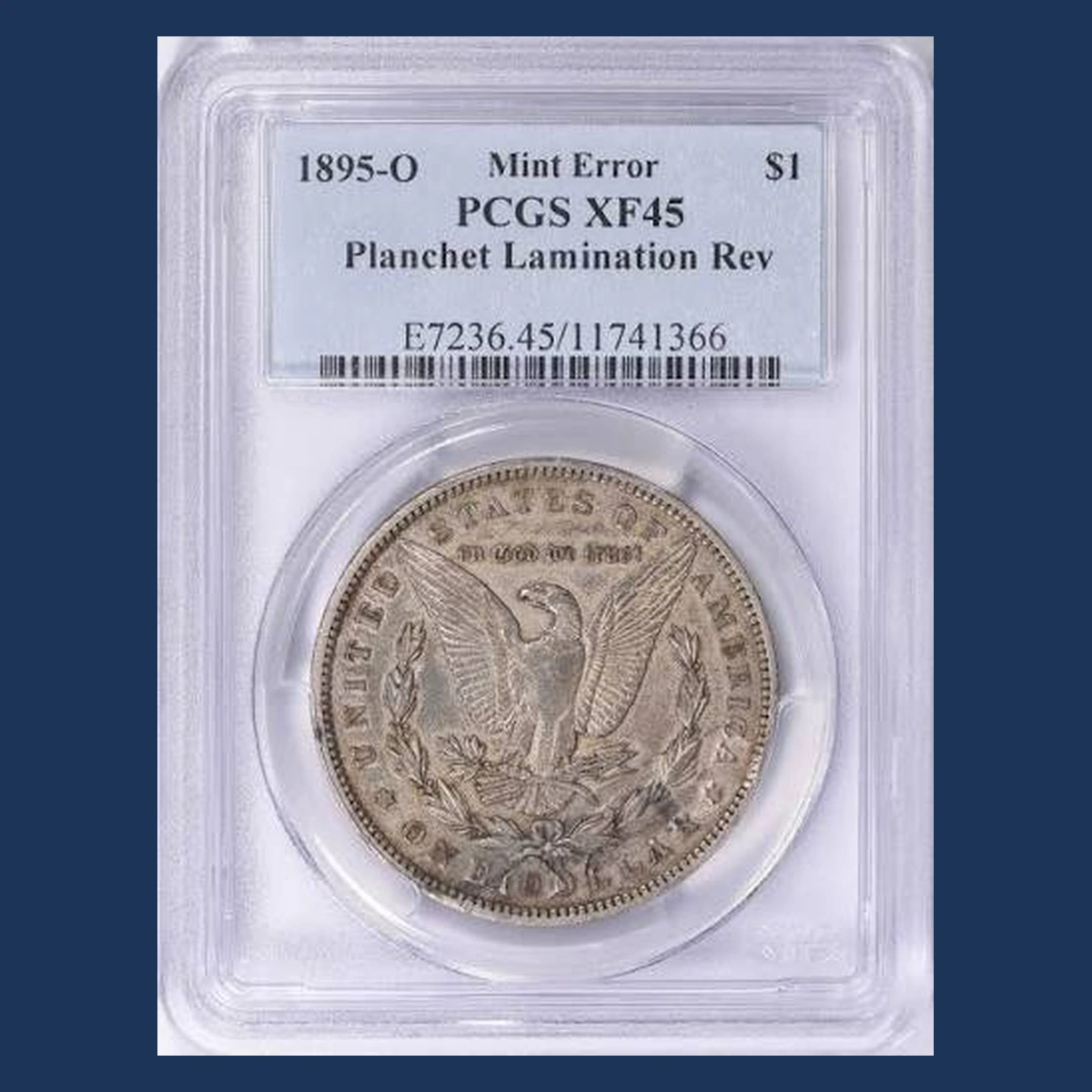 1895 Morgan Dollar: Lamination