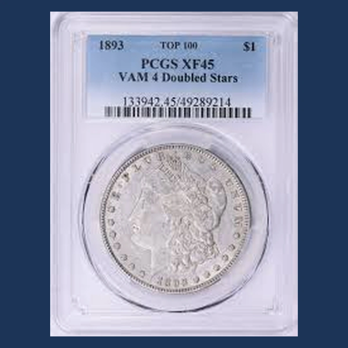 1893 Morgan Dollar: Doubled Die Obverse