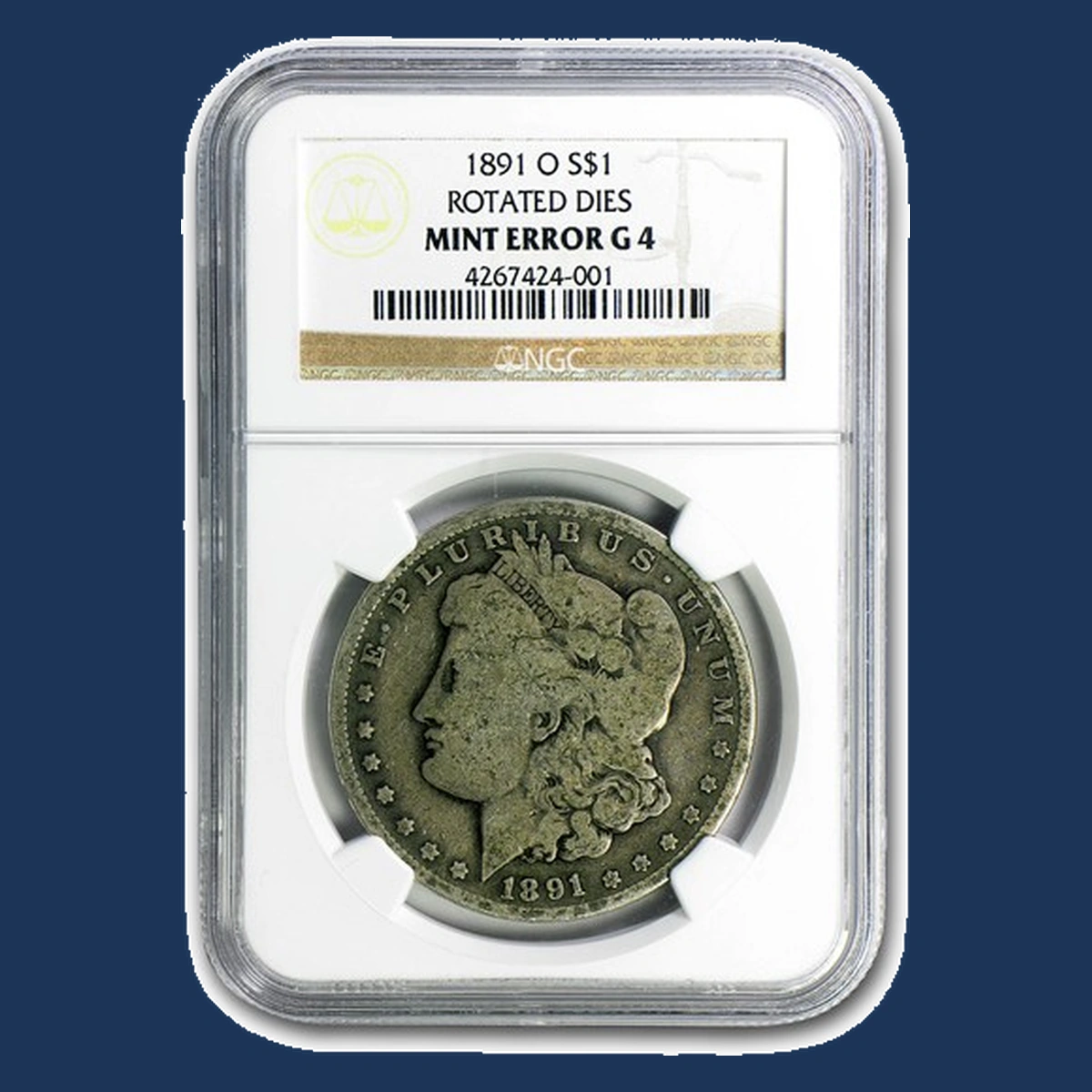 1891 Morgan Silver Dollar: Rotated Dies