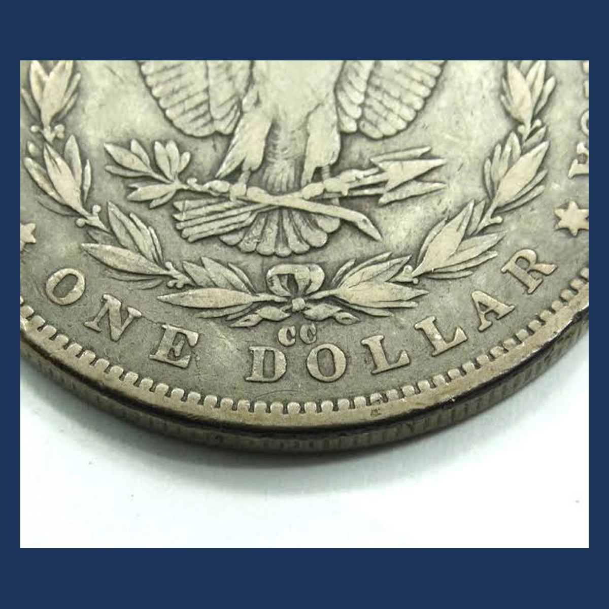 1890 Morgan Silver Dollar: Die Crack / Die Chip