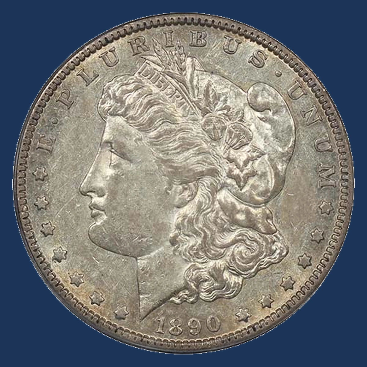 1890 Morgan Dollar: Lamination