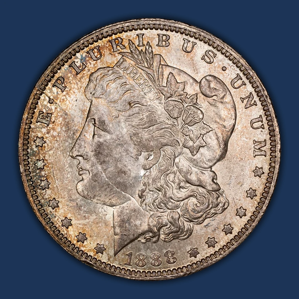 1888 Morgan Silver Dollar: Die Crack / Die Chip